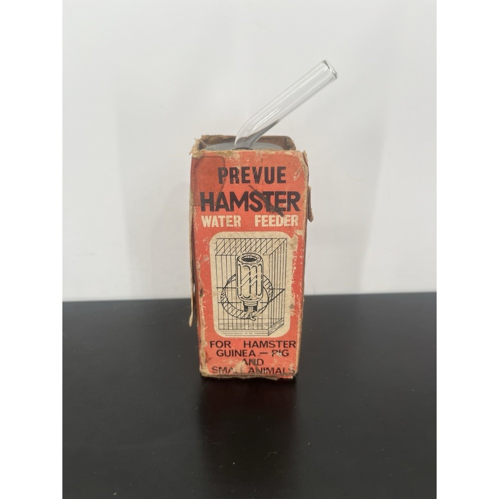 Vintage Hamster Water Feeder w/ Original Box Advertising Animals Vet Pet